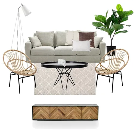 GREY AND RATTAN LIVING ROOM Interior Design Mood Board by digioj11 on Style Sourcebook