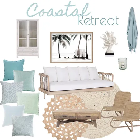 Coastal Living room Interior Design Mood Board by ES Abode on Style Sourcebook