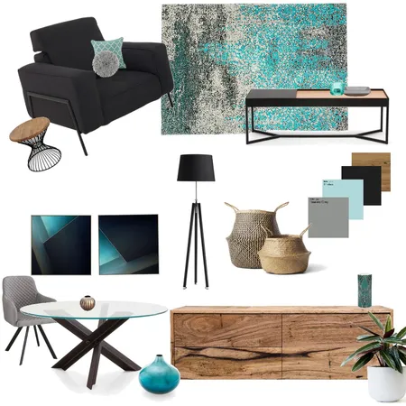 blue wood black Interior Design Mood Board by iritziv1977 on Style Sourcebook