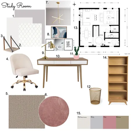 Study Room Interior Design Mood Board by sepi_fd on Style Sourcebook