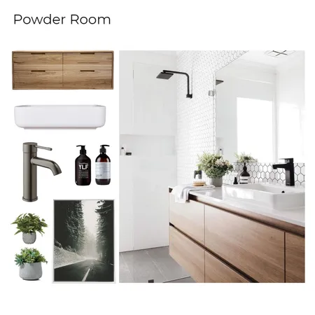 Powder Room Interior Design Mood Board by azrelusmagnus on Style Sourcebook