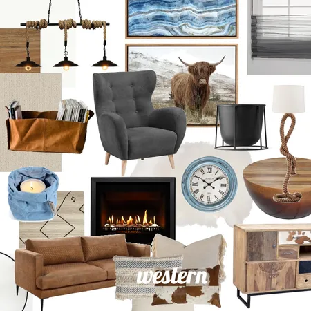 Western Interior Design Mood Board by vienneandrea on Style Sourcebook