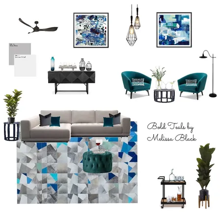 Bold Teals by Melissa Black Interior Design Mood Board by MelissaBlack on Style Sourcebook