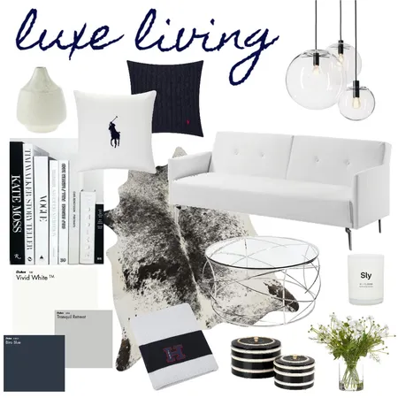 Luxe Living Interior Design Mood Board by Taylah O'Brien on Style Sourcebook