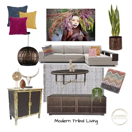 Modern Tribal Interior Design Mood Board by JulesHurd on Style Sourcebook