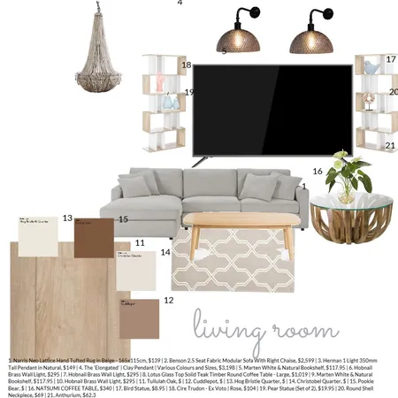 living room Interior Design Mood Board by resi on Style Sourcebook