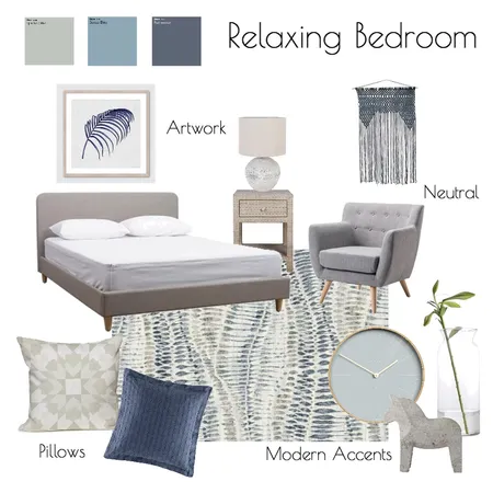 Relaxing Bedroom Interior Design Mood Board by AlainaPhillippi on Style Sourcebook