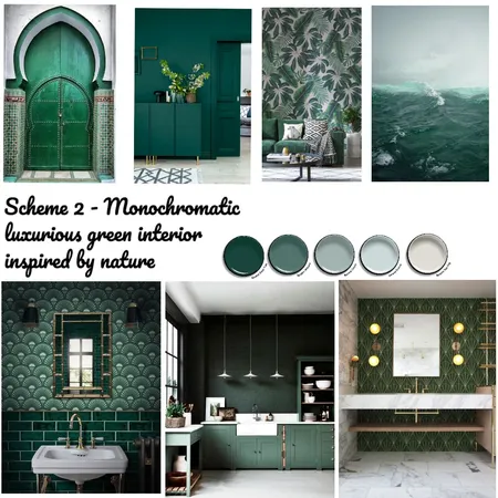 Monochromatic - Green Interior Design Mood Board by laurelle on Style Sourcebook