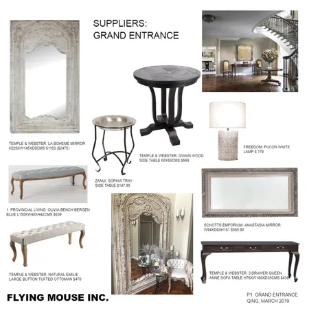 Supplier- Grande Entrance Interior Design Mood Board by Flyingmouse inc on Style Sourcebook