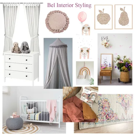 Baby Nursery Interior Design Mood Board by Bel Interior Styling on Style Sourcebook