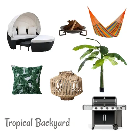 Tropical Backyard Interior Design Mood Board by Anele on Style Sourcebook