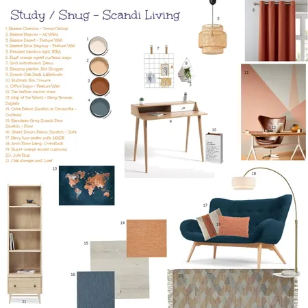 Study Interior Design Mood Board by Bluebell Revival on Style Sourcebook