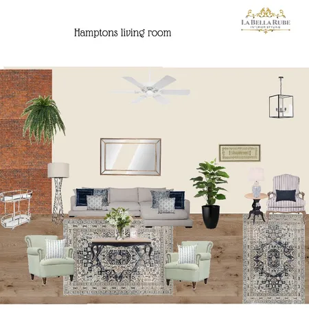 Hamptons LIving room Interior Design Mood Board by La Bella Rube Interior Styling on Style Sourcebook