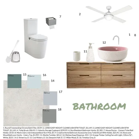 bathroom Interior Design Mood Board by resi on Style Sourcebook