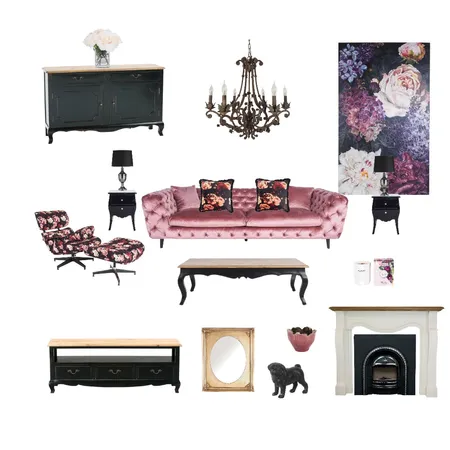 Bold and Glam Pink Interior Design Mood Board by Eseri on Style Sourcebook