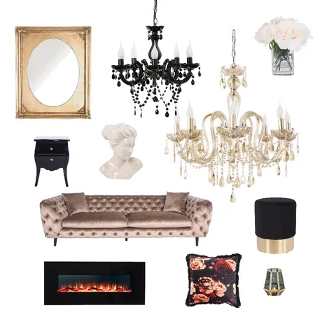 BOLD &amp; GLAMOROUS Interior Design Mood Board by DanicaB on Style Sourcebook