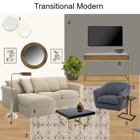 Transitional Modern Interior Design Mood Board by dorothy on Style Sourcebook