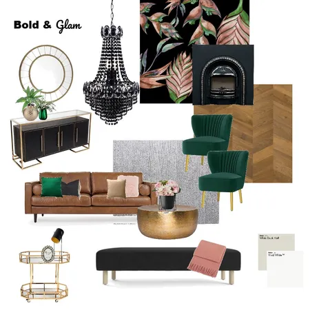 Week 1 - Bold &amp; Glam Interior Design Mood Board by Susieoc on Style Sourcebook