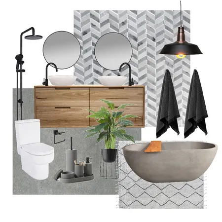 Industrial Bathroom Interior Design Mood Board by Hayleymichelle on Style Sourcebook