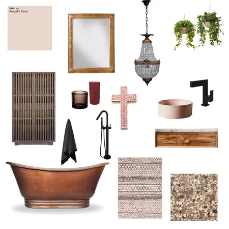 Tinted Pink Bathroom Interior Design Mood Board by S.Ellis on Style Sourcebook