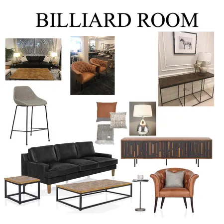 Billiard Room Interior Design Mood Board by Styleahome on Style Sourcebook