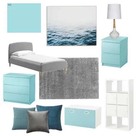 Blue Bedroom Interior Design Mood Board by keirarichesdesigns on Style Sourcebook