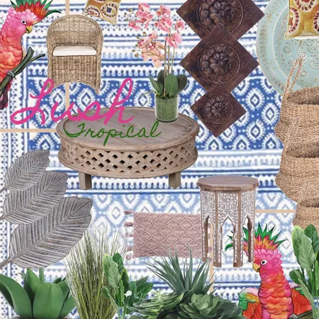 Lush Tropical Interior Design Mood Board by Emjay on Style Sourcebook