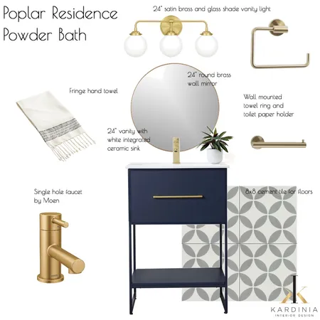 Poplar Residence - Powder Bath Interior Design Mood Board by kardiniainteriordesign on Style Sourcebook