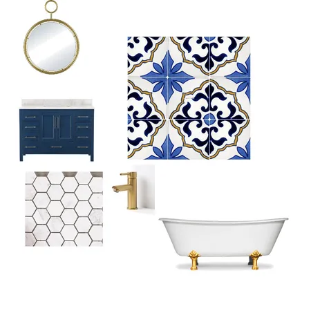 Blue Bathroom Interior Design Mood Board by pippajane on Style Sourcebook