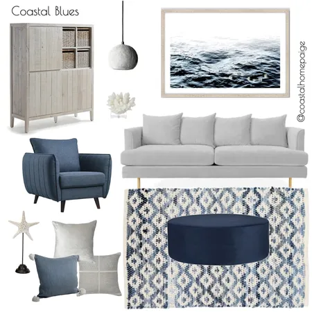 Coastal Blues Interior Design Mood Board by CoastalHomePaige on Style Sourcebook