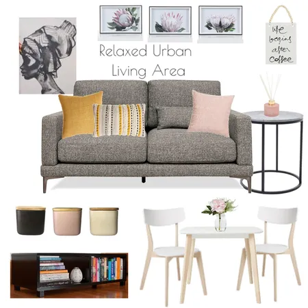 Relaxed Urban Living Area Interior Design Mood Board by Maven Interior Design on Style Sourcebook