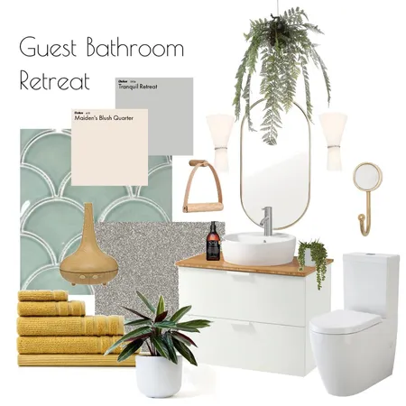 Guest Bathroom Interior Design Mood Board by Hope Interior Styling on Style Sourcebook