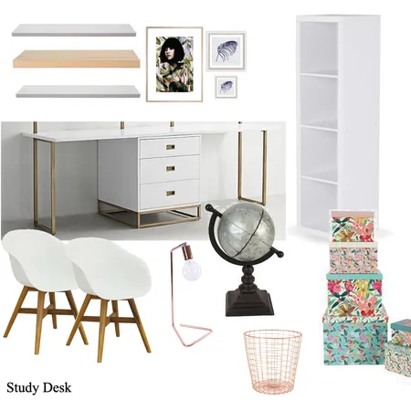 Study Desk Final Interior Design Mood Board by Paballo on Style Sourcebook