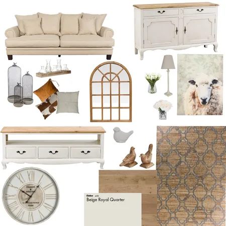 Country Retreat - Living Room Interior Design Mood Board by kiarac15 on Style Sourcebook