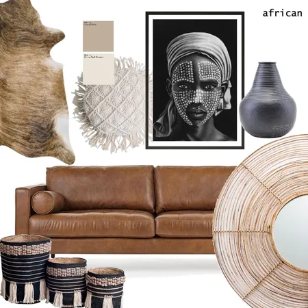 African Living Room Interior Design Mood Board by jaydtelo on Style Sourcebook