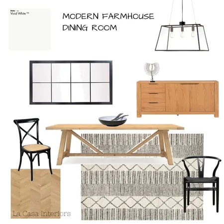 Modern Farmhouse Dining Room Interior Design Mood Board by Casa & Co Interiors on Style Sourcebook