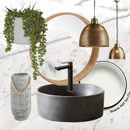 half Bathroom Interior Design Mood Board by VanessaTawa on Style Sourcebook