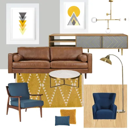 MID CENTURY LIVING ROOM Interior Design Mood Board by melisabutron on Style Sourcebook
