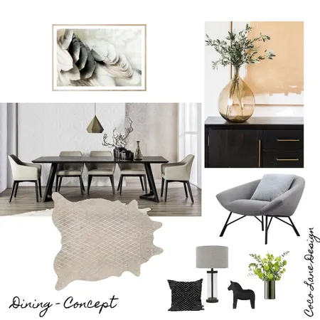 Dining Room Interior Design Mood Board by Coco Lane on Style Sourcebook