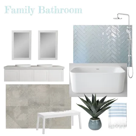 Family Bathroom (Navy/Blue) Interior Design Mood Board by aphraell on Style Sourcebook