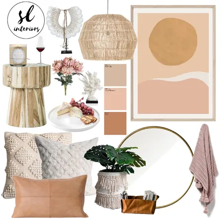 Warm Tone Living Interior Design Mood Board by Shannah Lea Interiors on Style Sourcebook
