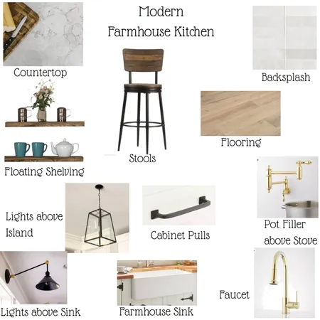 Modern Farmhouse Kitchen Interior Design Mood Board by ctoldo12 on Style Sourcebook