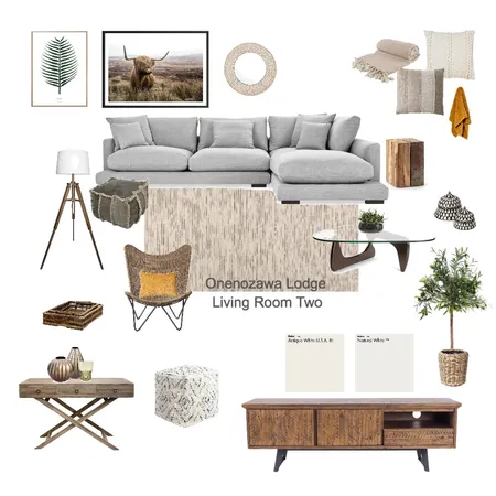 Onenozawa Lodge Living Room Two Interior Design Mood Board by aliceandloan on Style Sourcebook