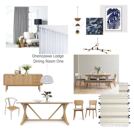 Onenozawa Lodge Dining Room One Interior Design Mood Board by aliceandloan on Style Sourcebook