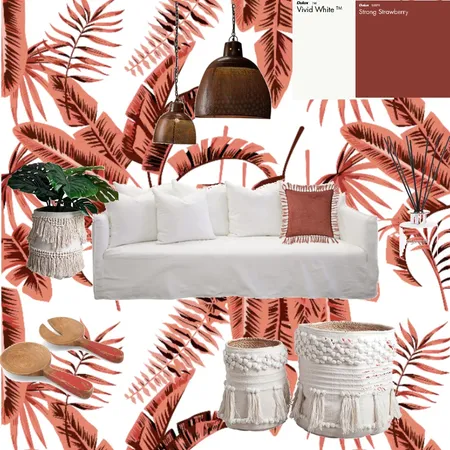 red jungle Interior Design Mood Board by almogzipori on Style Sourcebook