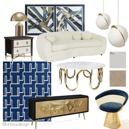 Hollywood Regency Interior Design Mood Board by arkitia.design on Style Sourcebook