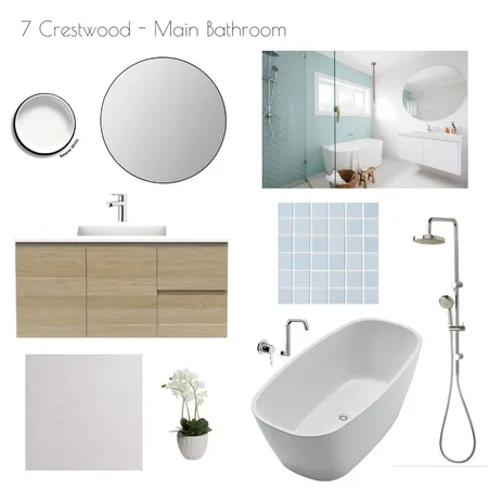 7 Crestwood Main Bathroom Interior Design Mood Board by Bronwyn on Style Sourcebook