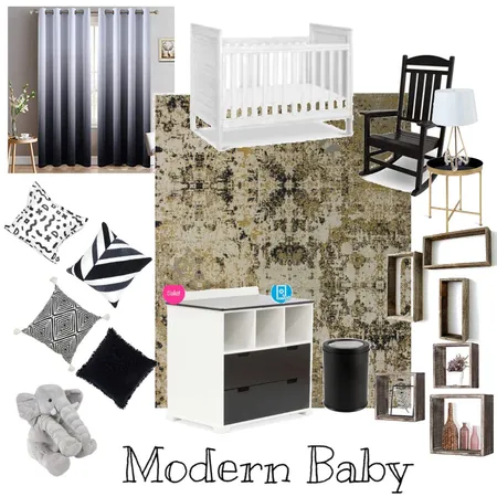 Black, White &amp; Gold Interior Design Mood Board by Leandie Prins on Style Sourcebook