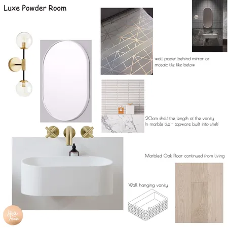 Powder Room Interior Design Mood Board by Style My Abode Ltd on Style Sourcebook