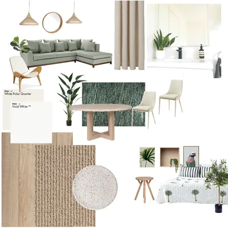 Serene Green Interior Design Mood Board by Sidehustleprojects on Style Sourcebook